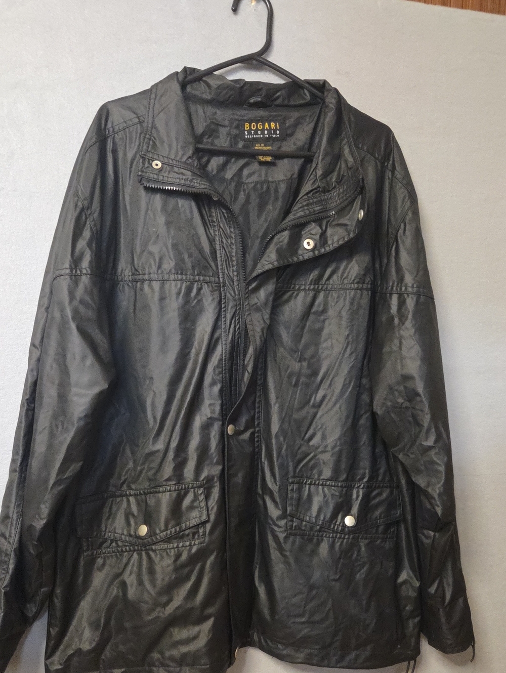 Bogari Studio Men's Black Full-Zip Utility Jacket Size M